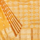 Yellow with Gold Zari Border Yuvana Semi Soft Silk Saree