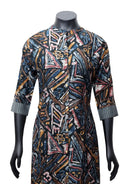 Multicolor Printed Ladies Branded Readymade Long Top