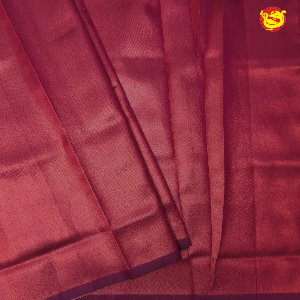 Magenta Tissue Semi Silk Saree