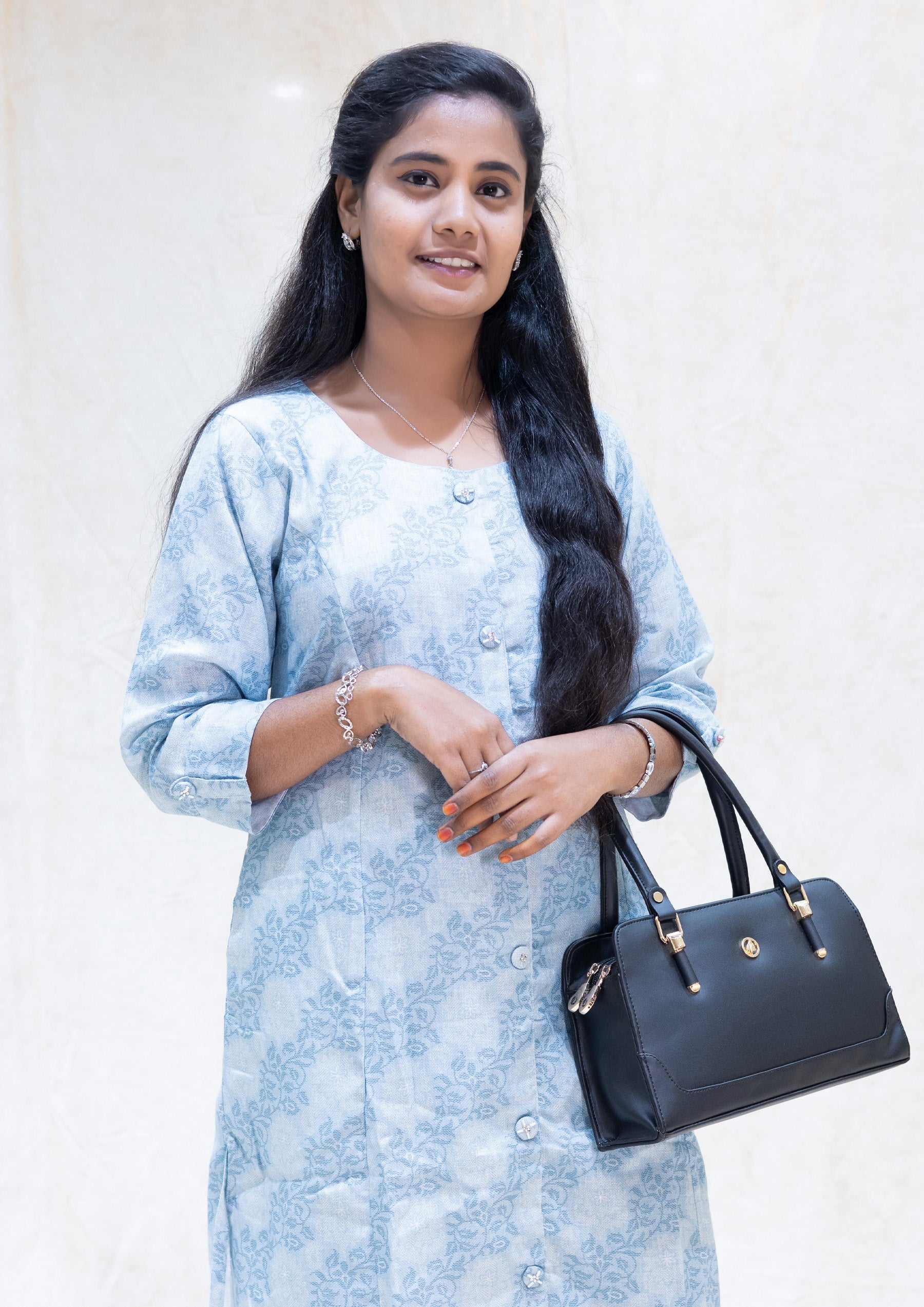 Thendral- Blue And White Ladies Branded Co-ord-set Readymade