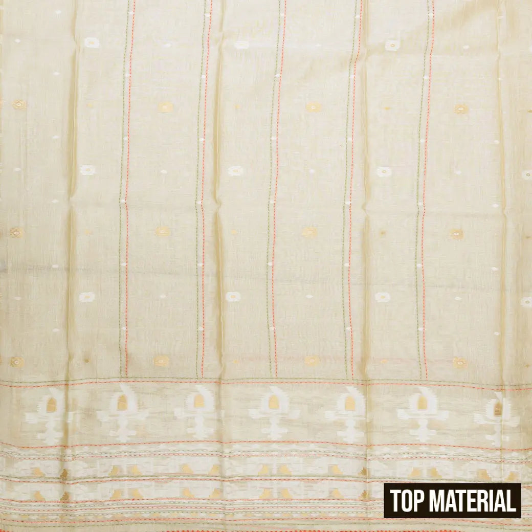 Light Beige Ladies Cotton Chudithar Set Material