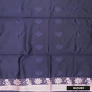 Lavender with Navy Blue Soft Silk Saree
