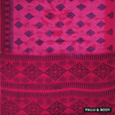 Rani Pink - blue Sungudi Cotton Saree without Blouse