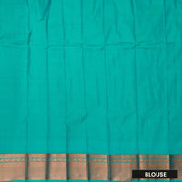 Red with Peacock Green  Art Silk Saree