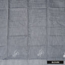 Dark Grey Color Linen Cotton Saree