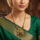 Antique  Lakshmi God Design With Rupy Stone Work Earring Set  Necklace