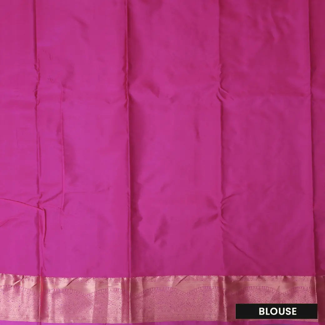 PISTA GREEN with DARK PINK pure soft silk saree