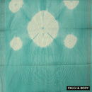 Green Linen Digital Cotton Saree
