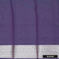 Blue With Purple Silk Cotton Saree