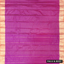 Rani Pink  With Orange Arani Silk Saree