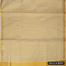 Southloom Exclusive Onam Kerala Traditional Fancy Border  small Checked Cotton Saree (Matching Plain Blouse Included)