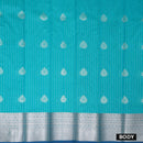 Blue With Purple Silk Cotton Saree