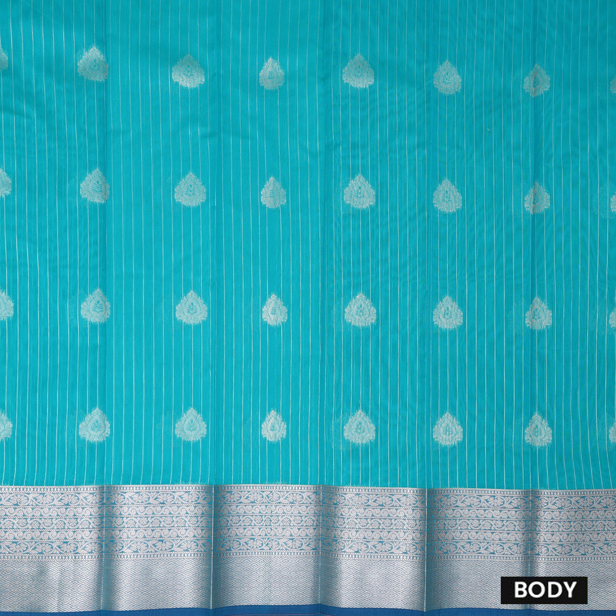 Blue With Purple Silk Cotton Saree