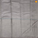 Dark Grey With Silver Brocade Weaves Silver Zari Long Border Pure Kanjivaram Wedding Silk Saree