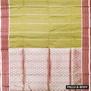 OLIVEGREEN with RED Soft Silk Saree