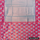 PALE SEAFORM GREEN WITH PURPLE LITCHI SILK SAREES