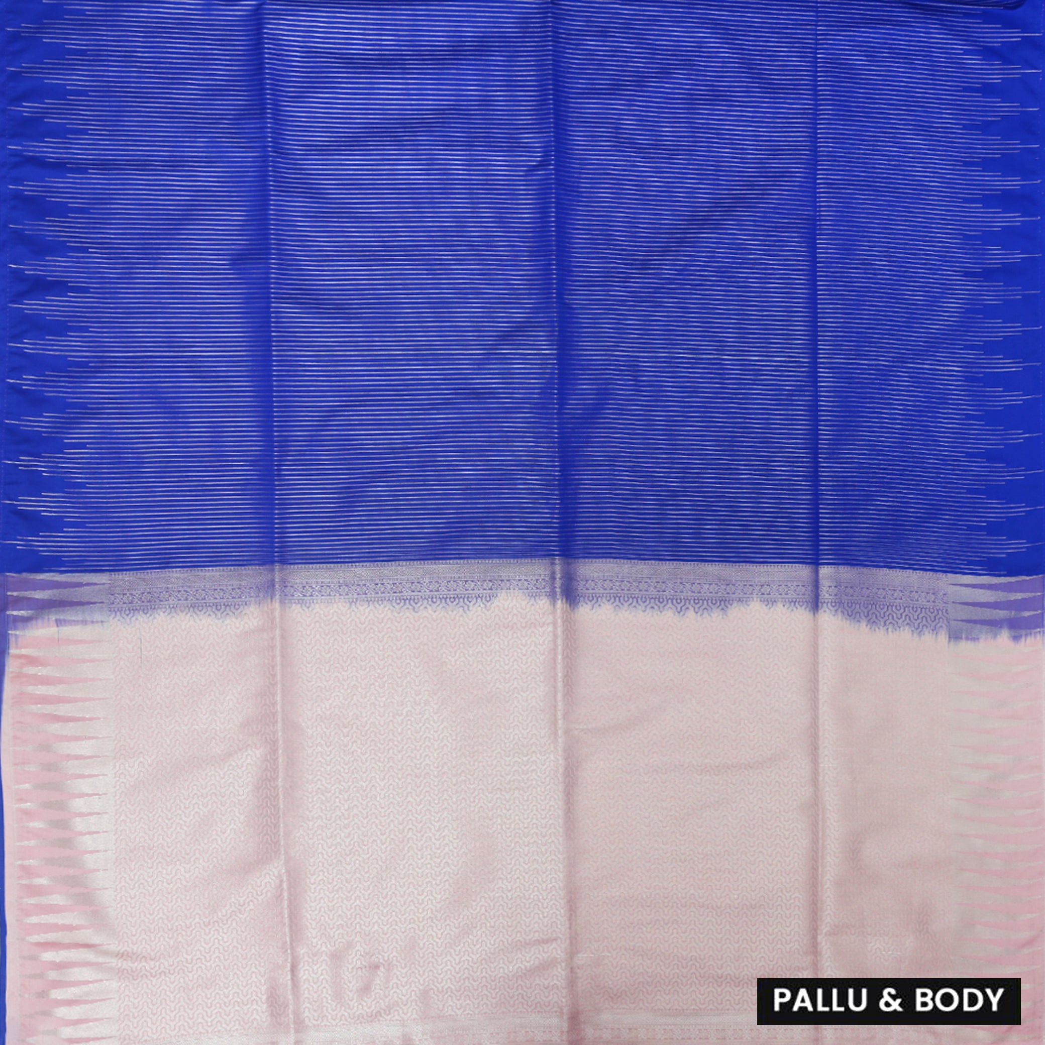 Navy Blue with Light Brown Soft Silk Saree
