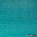 Turquoise Blue With Copper Zeri  Arani Silk Saree