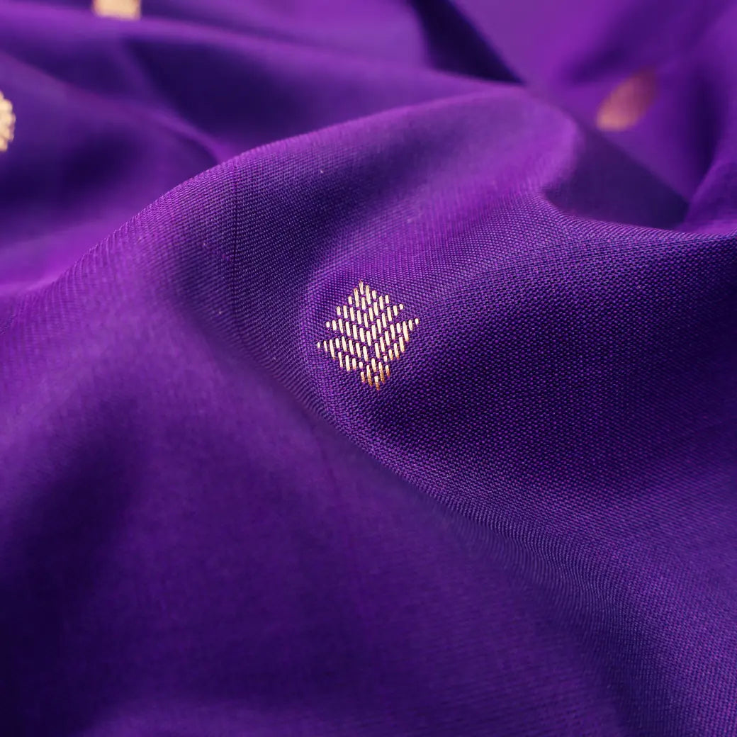 Deep Purple with Skyblue Soft Silk Saree