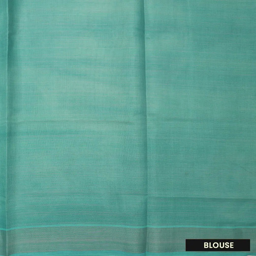 Green Linen Digital Cotton Saree
