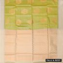 Light green and peach Tissue Silk Saree