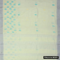 Light Yellow Color Linen Cotton Saree