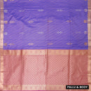 Purple with Hot Pink Soft Silk Saree