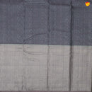 Dark Grey With Silver Brocade Weaves Silver Zari Long Border Pure Kanjivaram Wedding Silk Saree