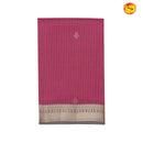 Magenta with pastel green soft silk saree with minimalistic border