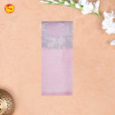 Light Grey with Baby Pink Floral Motifs Kubera Pattu Saree