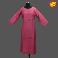 Dark Coral Pink Ladies Branded Readymade Long Top