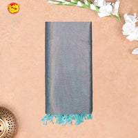 Powder Blue Tissue Semi Silk Saree