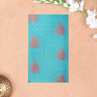 Blue Colour Fancy Weaving Saree