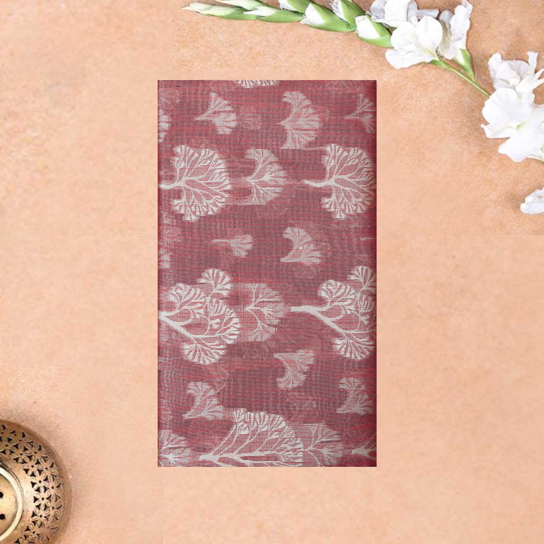 Dark Maroon Colour Fancy Weaving Saree