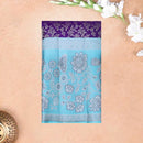 Purple with Sky Blue  Kanchipuram Wedding silk saree