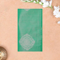 light green and coral pink Tissue Silk Saree