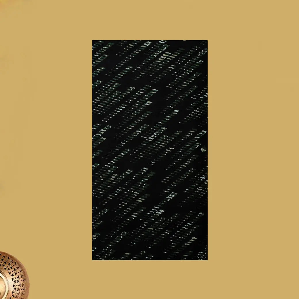 Black with  Green flower design Cotton Printed Lungi