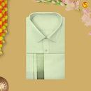 Pista Green Colour Readymade Shirt And Matching Border Dhoti Set for Men
