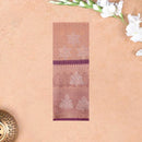 Dark Peach with Deep Purple Art Silk Saree