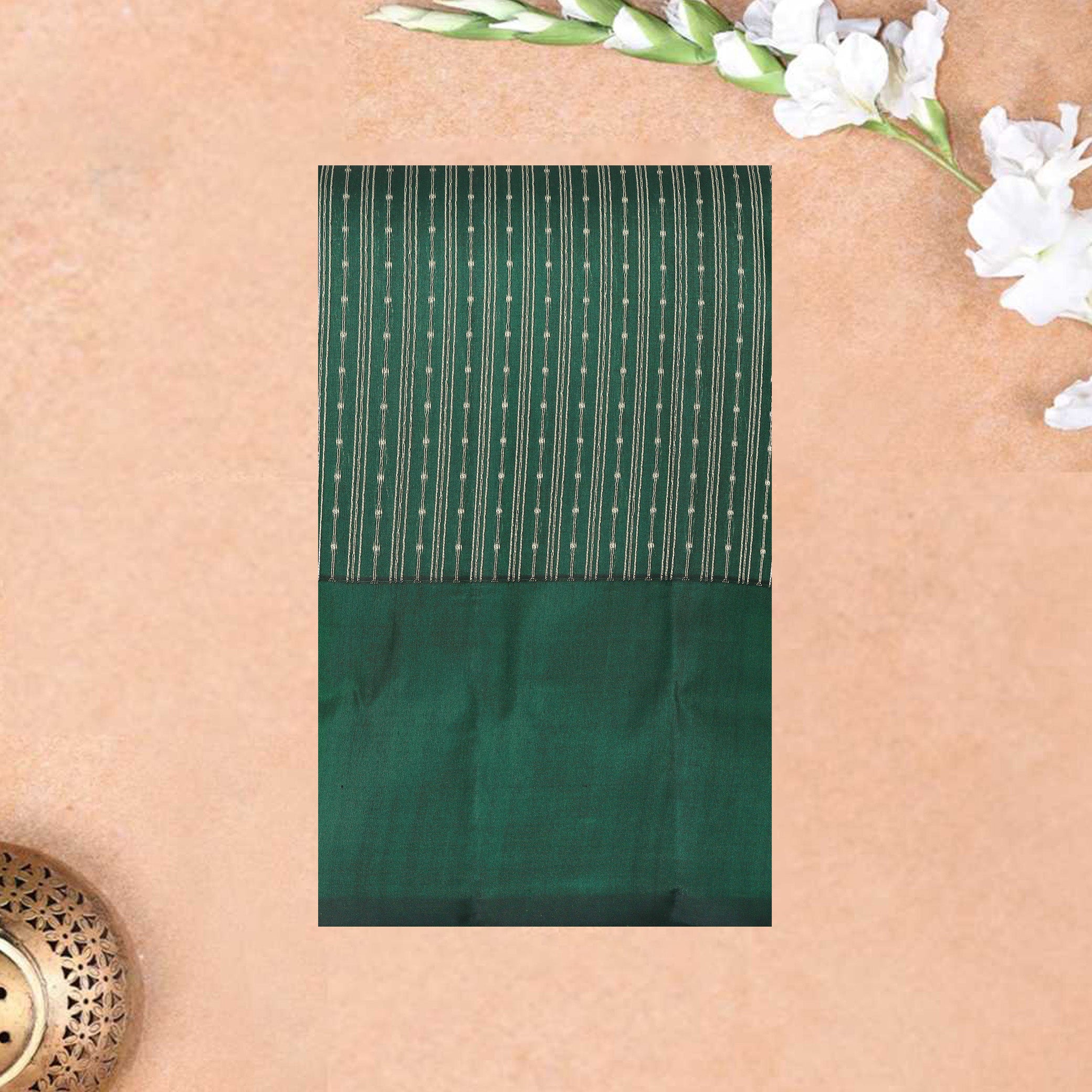 Dark Green Yuvana Semi Soft Silk Saree