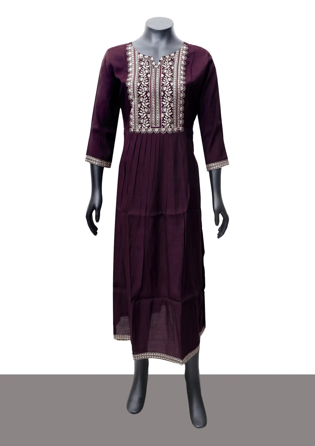 Wine Printed Ladies Branded Readymade Long Top