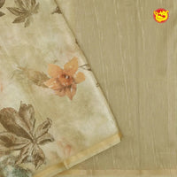 Light Olive Green Kota Silk Saree - Thenianantham