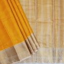 Yellow with Gold Tissue Semi Silk Saree