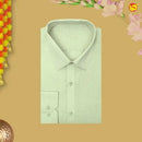 Pista Green Colour Readymade Shirt And Matching Border Dhoti Set for Men