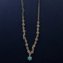 American diamond stone necklace with earrings - Thenianantham