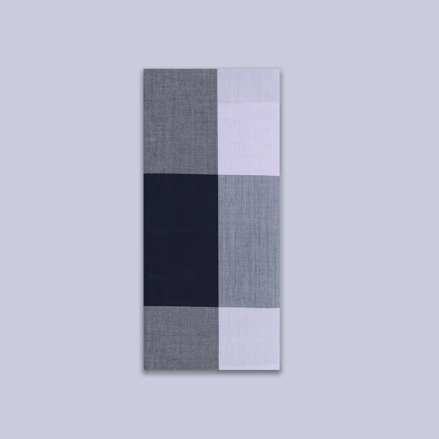 Men’s Navy Blue With Grey Stripe Design Cotton Stitched Lungi