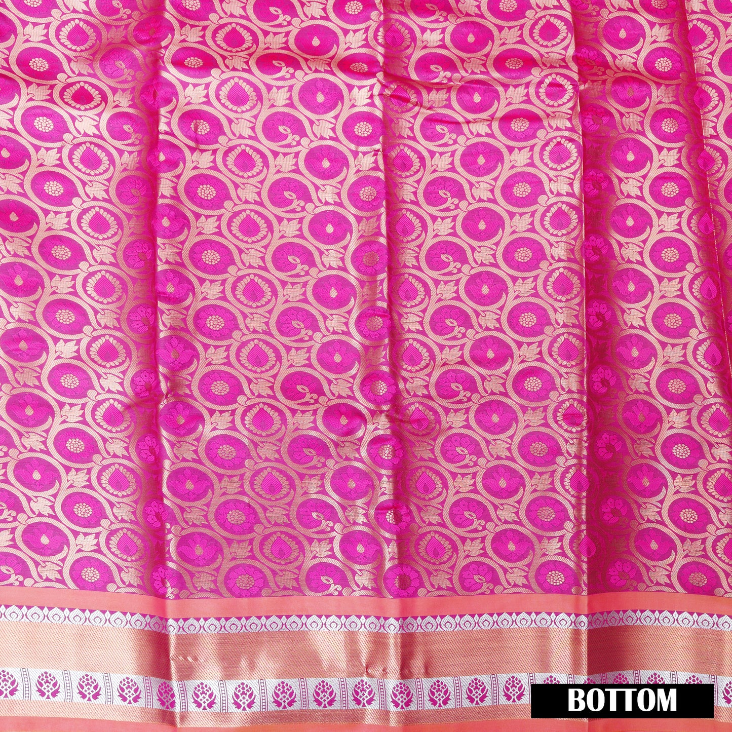 Pink Color  Art Pattu Pavadai Material