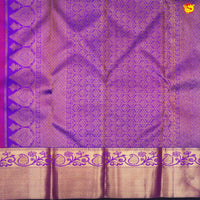 Pink with purple wedding silk saree - Thenianantham