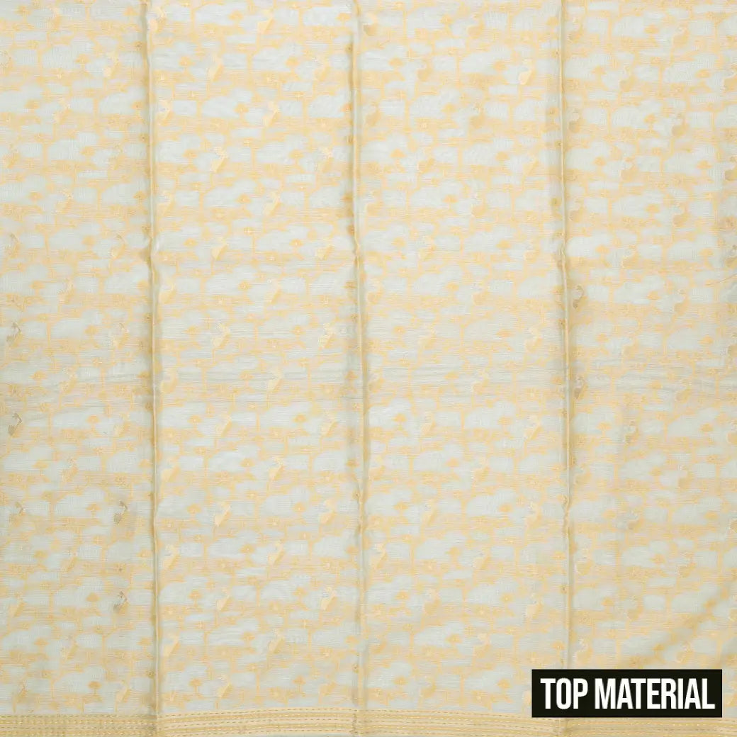 Light Cream with Yellow Ladies Cotton Chudithar Set Material