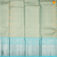 Sea green pure Kanchivaram silk saree - Thenianantham